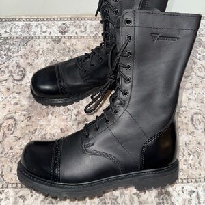 NWOB Bates 11" PARATROOPER Boots 9.5 Side Zip Black Tactical/Combat E02184
